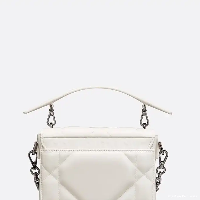 Cheap Lambskin Montaigne White Box Bag 30 Dior with Handle Maxicannage 0327 Luxury